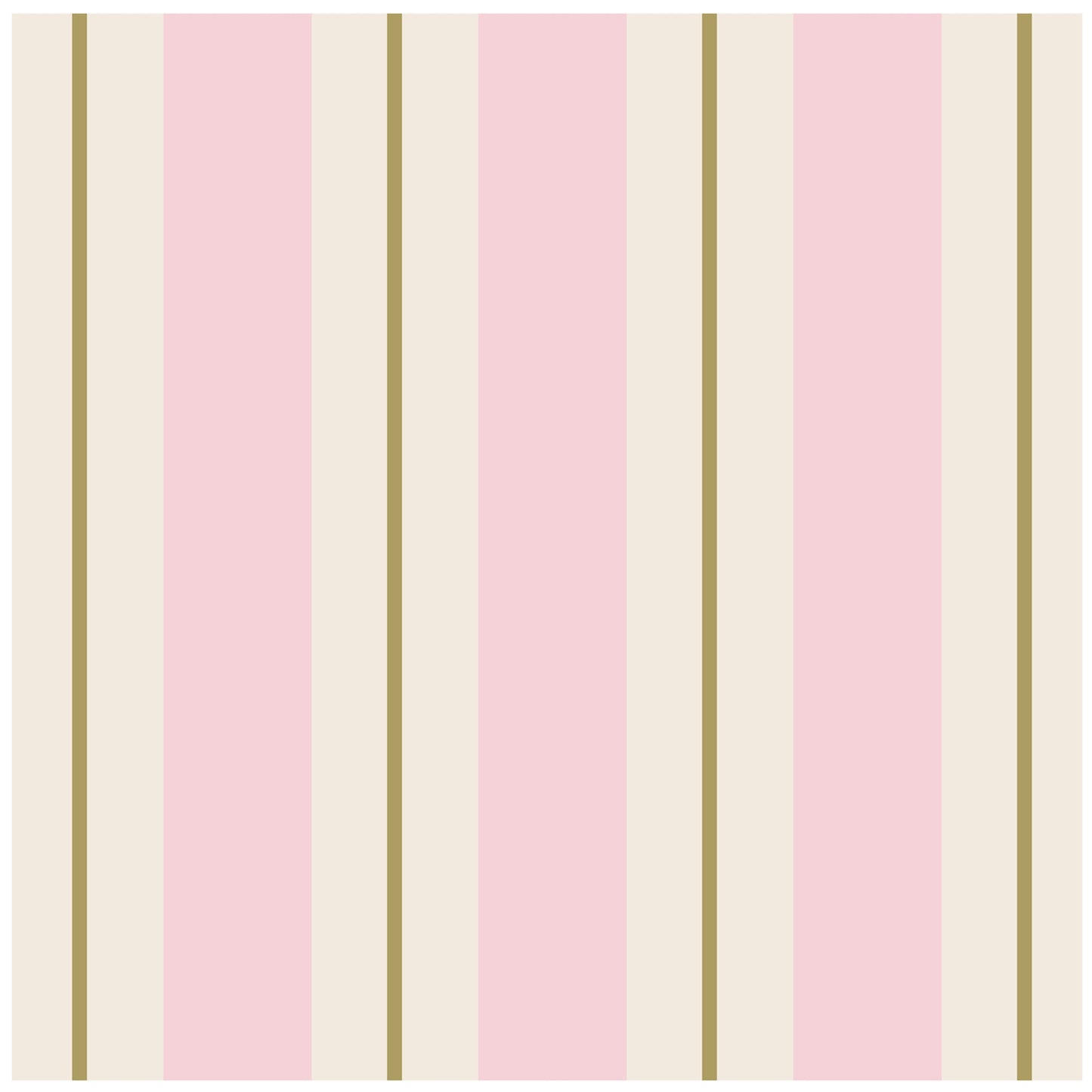 Pink & Gold Awning Stripe Cocktail Napkin