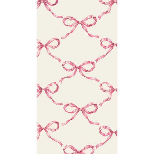 Pink Bow Lattice Guest Napkins