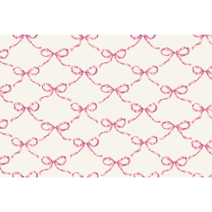 Pink Bow Lattice Placemat