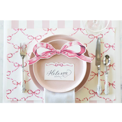 Pink Bow Lattice Placemat