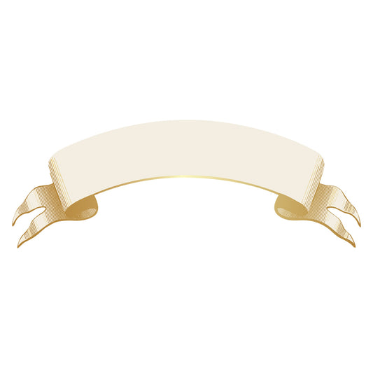 Classic Gold Banner Table Place Cards