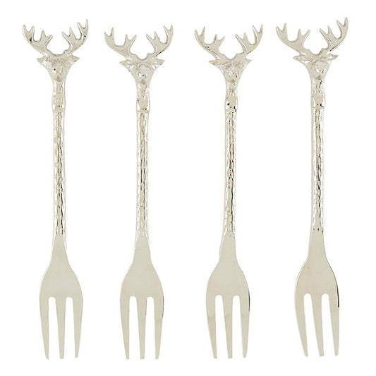 Silver Stag Appetizer Forks