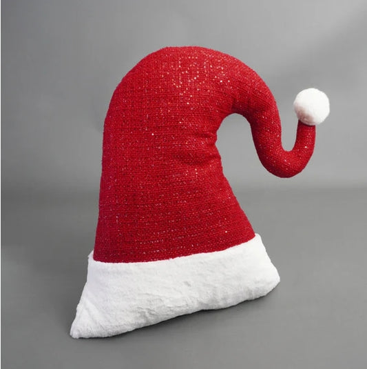 Winter Tweed Santa Hat Pillow