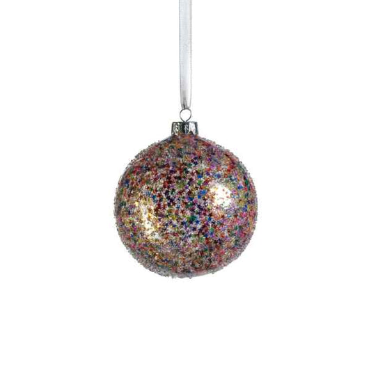 Confetti Glass Ball Ornament