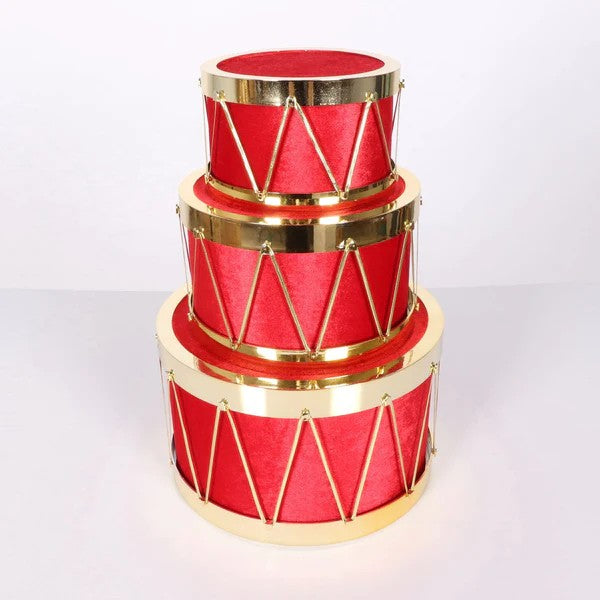 Shiny Red Fabric Drum