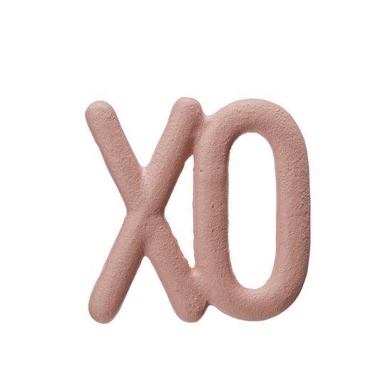 Cast Iron Trivet "XO", Matte Pink