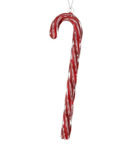 Glass Candy Cane Ornament