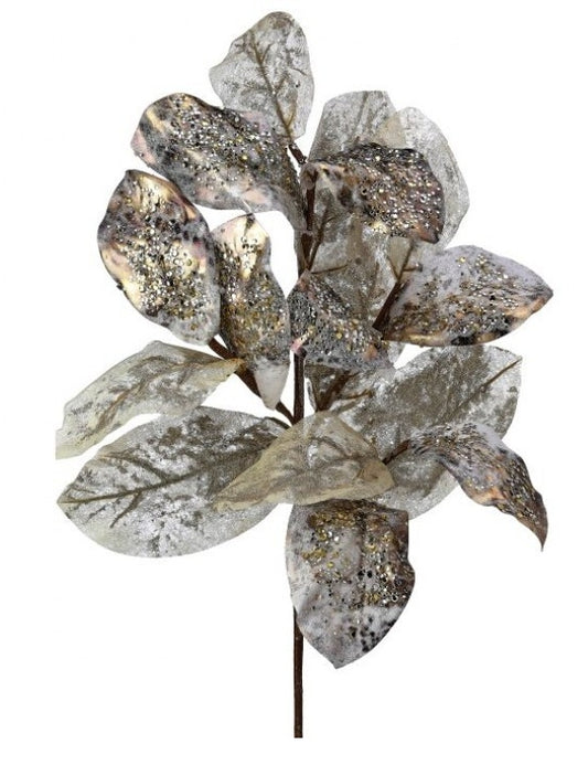 Metallic Jeweled Salal Spray