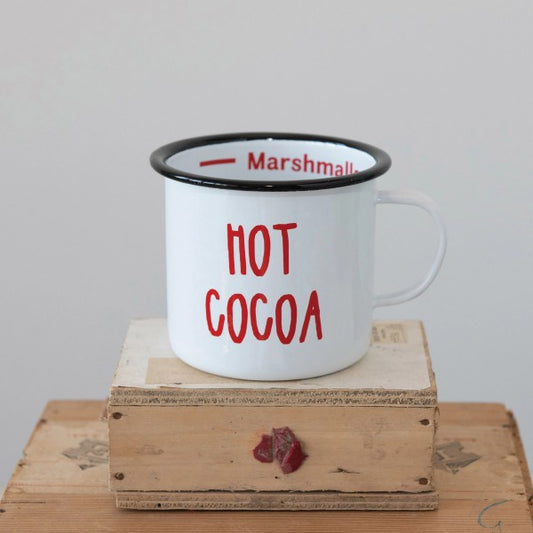 Hot Cocoa Enameled Mug