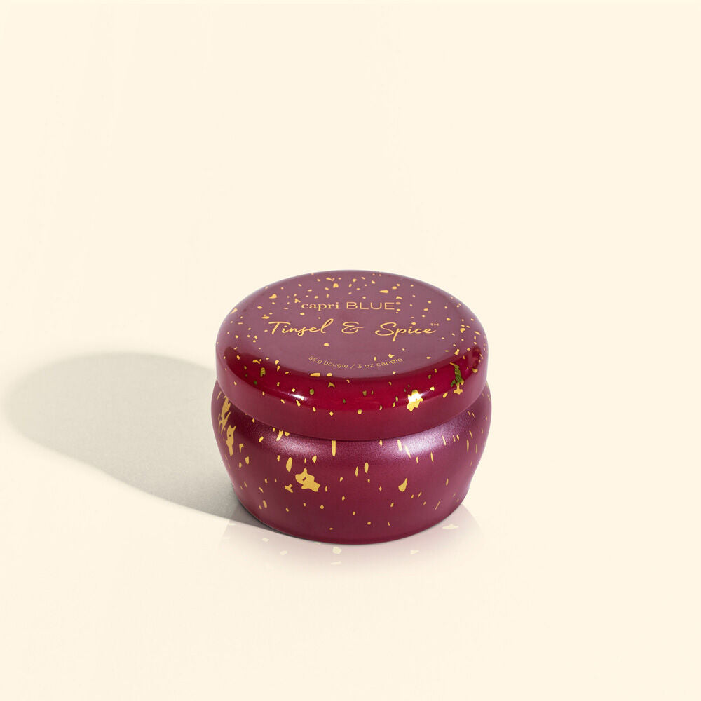 3oz Tinsel & Spice Glimmer Mini Tin Candle